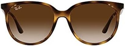 Ray-Ban Women's RB4378 Square Sunglasses, Havana/Gradient Brown, 54 mm