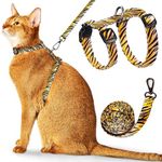 WaggyTech Cat Harness and Leash Escape Proof, Adjustable Soft Cat Leash for Outdoor Walking & Travel with Breathable Nylon, Escape Free Harness for Kitten - Lightweight & Safe Kitten Harness [S]