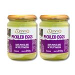 Driver's Pickled Eggs - Pack of 2 Jars x 340g Each - Fresh Quality Shelled Eggs - Perfect Snack or Appetizer for any Occasion - Bundled by The Great British Kitchen