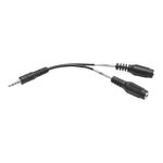 Tripp Lite 3.5 mm Audio Headset Splitter/Adapter x2 Female to Male, 15.24 cm (P318-06N-MFF)