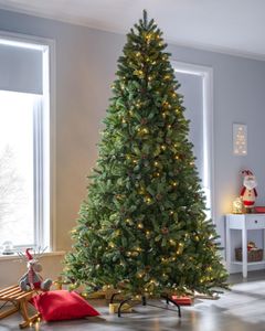 WeRChristmas 8ft Pre-Lit Christmas Tree – Artificial Holiday Decor