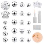 ZS 21Pcs Fake Belly Button Rings 8m