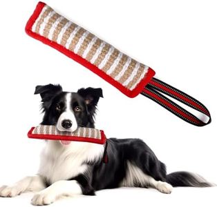EPODA Boudin Jouet pour Chien Interactif Indestructible, Mâcher Corde Jouets pour Jeux Chiens avec 1 Anses, Cadeau pour Jouets Chien (Rouge)