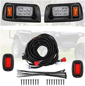 KEMIMOTO DS LED Light Kit Compatible with Club Car DS 1993 Newer Models, Golf Cart Street Legal LED Headlight Tail Light Kit for Gas Electric Models