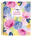 bloom daily planners Undated Academic Year Teacher Planner - Lesson Plan Calendar Book - 9" x 11" - Watercolor Floral