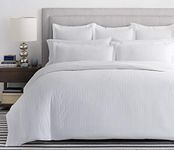 viceroy bedding 100% Egyptian Cotton, BOUTIQUE STRIPE 16" EXTRA DEEP Fitted Sheet, WHITE, King Bed Size, 800 Thread Count