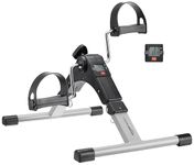 Amazon Basics Mini Bike Digital Pedal Exerciser | Mini Cycle for Home Workout with Fixing Strap, Adjustable Resistance & LCD Display | Versatile Workout Equipment |Black