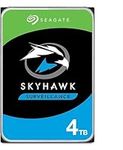 Seagate Skyhawk 4 TB, Video Internal Hard HDD – 3.5", SATA 6Gb/s, 256MB Cache, for DVR NVR Security Camera System, with in-house Rescue Services (ST4000VX016)