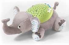 SwaddleMe® Slumber Buddies® Soother (Gray/Green Elephant) – Projector Night Light for Kids with Calming Songs and Sounds