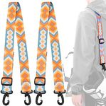 MOPHOEXII 2 Pack Ski Boot Carrier Straps, Adjustable Shoulder Sling Leash,Skates Carry Leash, Roller Skate Leash for Skiing, Yellow Blue