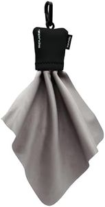 SPUDZ Classic | Microfiber Cloth Screen Cleaner and Lens Cleaner | Open Bottom | Black | 6 x 6 Inches
