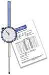 Fowler 52-520-120-0 2" Premium Dial Indicator with NIST Certificate of Calibration, Full Three Year Warranty.001" Graduation, 0-100 Reading, White Face