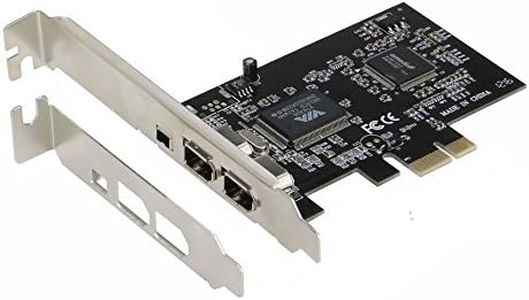 Sedna - PCIe (PCI Express) 3 Ports 1394A (Firewire) Adapter Card (VIA) (3E, 2X 6 Pin + 1 x 4 Pin External Port) with Low Profile Bracket