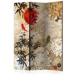 murando Decorative Room Divider Orient Japan Asia 135x172 cm / 54"x68" Double-Sided Folding Screen Room Partition Non-Woven Canvas Print Opaque Display Zen p-C-0003-z-b