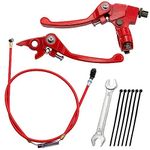 7/8 Folding Clutch Brake Lever Perch with Clutch Cable Replacement for 110/125/140/150cc SSR125 RFZ YZ Ruckus TaoTao DB17/27 Apollo DBX15/18/19 Z20 Xmotos Thumpstar Kayo Piranha Pit Dirt Bike (Red)