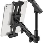 Jubor Tablet Microphone Stand, Tablet Holder for Microphone Stand, Tablet Mic Music Stand Phone Holder Compatible with iPad, iPad Pro, iPad Air Mini And All Smartphone 4.7-13.5 Inches