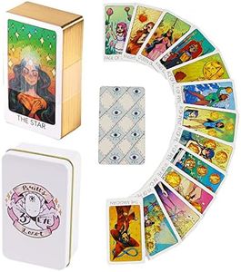 Atesswy Britt's Third Eye Tarot Deck in A Tin - 78 Tarot Cards (Limited Edition Gold Gilded)