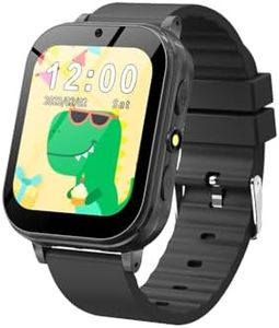 ABUBU SmartWatch para Niños y Niñas, Reloj Inteligente, Fasion, 3 a12 Años, 31 Juegos, Cámara, Grabadora, Calculadora, Despertador y HD Pantalla Táctil, Regalos para Niños y Niñas, Kids A18 (Negro)