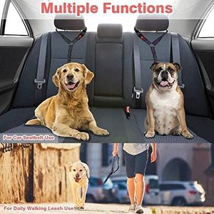 Adjustable Dog Car Seat Belt – Black Pet Safety Harness
