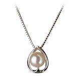 Amanda White 6-7mm AA Quality Japanese Akoya 925 Sterling Silver Cultured Pearl Pendant