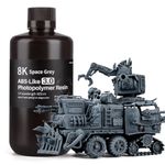 ELEGOO 8K ABS-Like 3.0 3D Printer Resin, 1000g Space Grey, 405nm Photopolymer Resine for MSLA/DLP/LCD, 8K/14K/16K 3D Printing with Strength and Toughness, High Precision, Low Viscosity