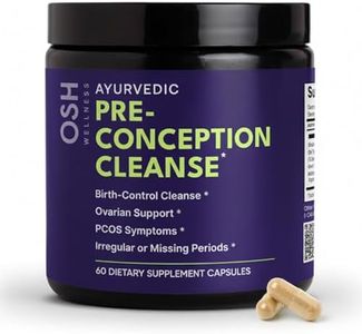 Ayurvedic Preconception Cleanse | Ovarian & Uterus Cleanse for Hormonal Balance | Birth Control Cleanse | PCOS Supplements | Cycle Regularity | with Stinging Nettle, Red Clover | 30 Day Supply