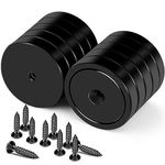 LOVIMAG Magnets,150lb Waterproof Strong Neodymium Magnet with Hole for Wall Mounting,Strong Rare Earth Cup Magnets with Heavy Duty Countersunk Hole and Screws for Tool Room,Workplace(Black, 10 Pack)