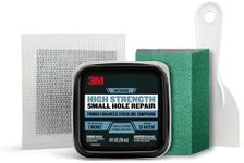 3M High Strength Small Hole Repair Kit, Inlcudes Spackling Compound, Putty Knife, Sanding Sponge, and Self-Adhesive Patch, for Hole Repairs Up to 3" in Diameter, Easy Wall Repair (SHR-SIOCKIT)