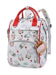 House of Quirk Rabbit Printed Maternity Standard Backpack Baby Boy Girl Large Capacity Convenient Baby Standard Backpack (Rabbit Cream) 35 Litre