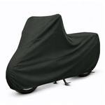 Autofy Glory 100% (Tested) Waterproof Bike Cover - Dust & UV Proof Bike Body Cover with Waterproof Taping Along the Stitches for All Two Wheeler Bikes Upto Pulsar 180cc Size - Black