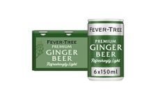 Fever-Tree Refreshingly Light Ginger Beer 6x150ml (Pack of 4, Total 24 Cans)