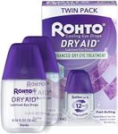 Rohto Dry Aid Lubricant Eye Drops, Fast Relief for Dry Eyes, Long-Lasting Hydration, Dry Eye Symptom Relief, Moisturizing and Soothing Eye Drops for Dry Eyes, Contact Lens-Friendly, 0.34 fl oz