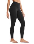 CRZ YOGA Women's Butterluxe Yoga Leggings 28'' - High Waisted Workout Gym Leggings Buttery Soft Yoga Pants Black 8