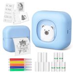 Mini Thermal Printer,Inkless Sticker Printer,Portable Pocket Printer with 10 Rolls of Paper,Label Printer Compatible with Android and ios for Printing Photos,Sticky Notes,Lists,DIY Painting