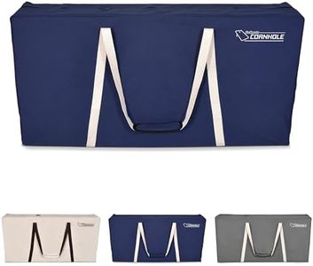 GoSports Canvas Cornhole Carrying Case - PRO Grade 4' x 2' Regulation Size - Choose Between Navy Blue, Gray and Natural Canvas Colors