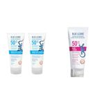 Blue Lizard Senstive SPF 50 Lotion, Mineral Sunscreen Bundle (Pack of 2) & Baby Broad Spectrum Mineral Sunscreen Lotion, SPF 50+, Water Resistant with Smart Cap Technology - 89 ml Tube