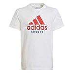 adidas Boys' Soccer Logo Tee, White