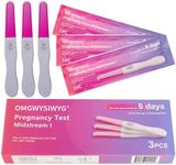 OMGWYSIWYG Pregnancy Test Early Detection HCG Level Test for Fertility Women at Home Over 99% Accuracy Individually Packed (Stick 3 Counts)