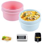 Air Fryer Egg Mold, 4 Pcs Silicone Egg Bite Molds Reusable Microwave Egg Cooker Reusable Food Storage Container for Egg Bites, Muffin Top, Breakfast Sandwiches