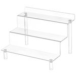 Grarry Acrylic Risers Display Stands, Perfume Organizer Stand, Acrylic Display Shelves Compatible with Funko POP Stand, Clear Display Stand Risers for Cologne Organizer Perfume Shelf Figure Stand