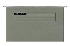 Eastlightl FC Suspension Files with Tabs and Inserts for Filing Cabinets, 15 mm V-Base, 100 Percent Recycled Manilla, Green, Pack of 20 ** Check Size Before Ordering **