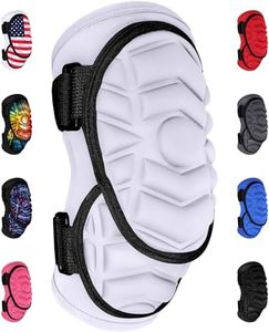 Exxact Sports Defender Plus Softball Elbow Guard Baseball, Batters Baseball Elbow Guard Youth & Adult with Adjustable Straps - (White, Youth)