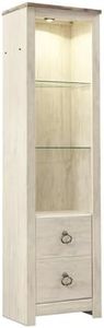 Signature Design by Ashley Willowton Farmhouse Entertainment Pier or Bookcase, Whitewash