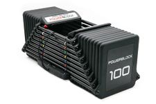 PowerBlock Pro 100 EXP, TPR Grip, Adjustable Dumbbell, Expands from 5-100 LBS, sold as a single unit