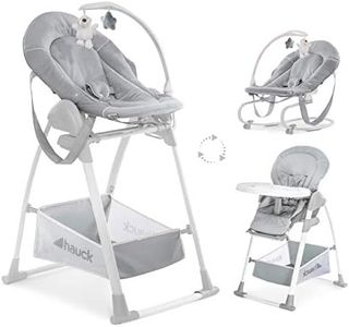 hauck Sit N Relax Trona Evolutiva Bebe 3 en 1, con Hamaca Bebe desde el Nacimiento hasta 15 kg, Silla Bebe, Reclinable, Silla Plegable, Arnés, Bandeja