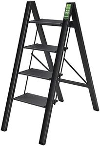 Step Ladder, RIKADE Folding Step Stool with Wide Anti-Slip Pedal, Aluminum Portable Lightweight Ladder for Home, Kitchen and Office Use, 330lb Capacity