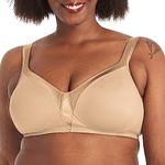 Playtex Women's 18 Hour Sensational Sleek Wirefree Full Coverage Bra #4803, Nude,36D