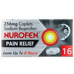 Nurofen Ibuprofen Caplets, 256mg, 16 Pack, Joint Pain Relief, Back Pain Relief, Knee Pain Relief, Joint Pain Relief, Long Lasting Painkillers, Cold and Flu, Over-The-Counter Medication