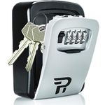 Key Lock Box for Outside - Wall Mount Combination Lockbox for House Keys - Key Hiders to Hide a Key Outside - Waterproof Key Safe Storage Lock Box