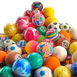 Bouncy Balls in Bulk - Pack of 250 (1inch/27mm) Hi Bounce Ball Variety Assortment Mix, Colorful and Small Rubber Bouncing Balls for Kids Game Prizes, Party Favors and Vending Machines